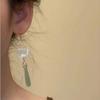 Chinese Jade Moon Tassel Earrings: Unique Design & Elegant Trend