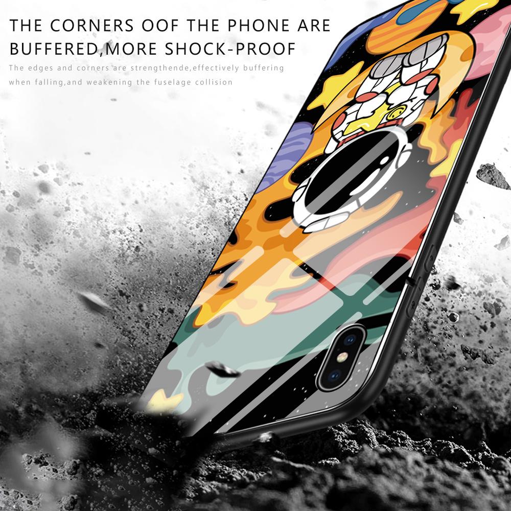 Tempered Glass Phone Case For iPhone 11 12 13 14 15 16 17 Redmi 10 12 14C Note10 Note14 Xiaomi 11Lite PocoC75 Soft Edge Shockproof Smooth Shell