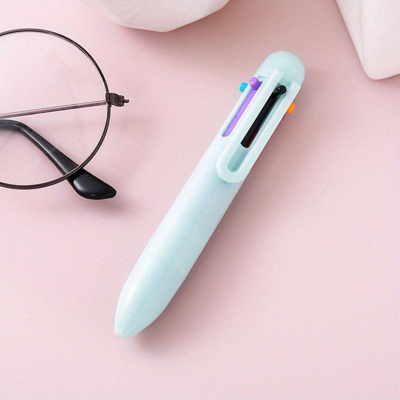 10pcs 0.5mm Macaron 6 Color Ballpoint Pen Mini Portable Pocket Stationery Writing Tool Color Ballpoint Pen