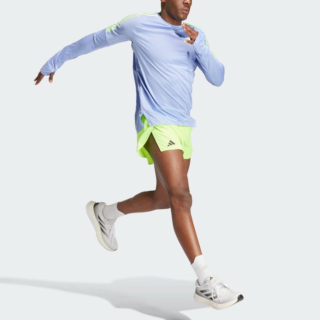 adidas Adizero RUNNING LONG SLEEVE TOP Running T Shirt Men's Light Blue IT2160