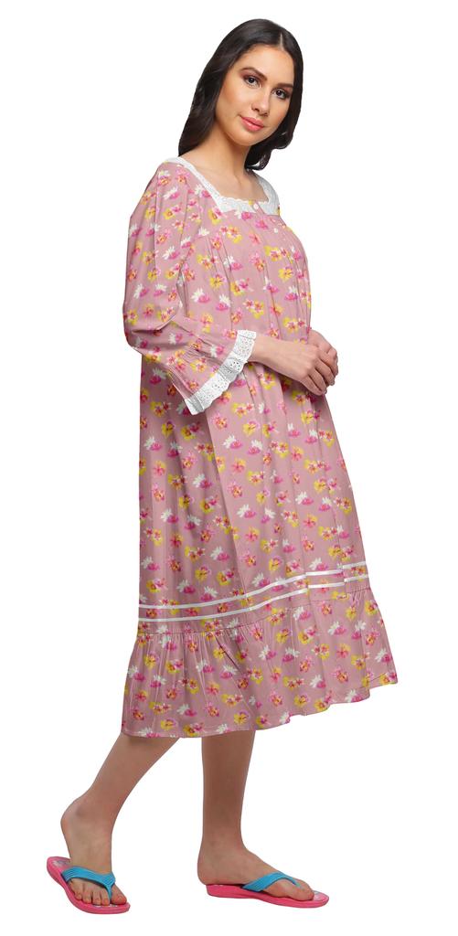 Moomaya Ausgestellte Nachtwäsche aus Baumwolle in A-Linie für Damen