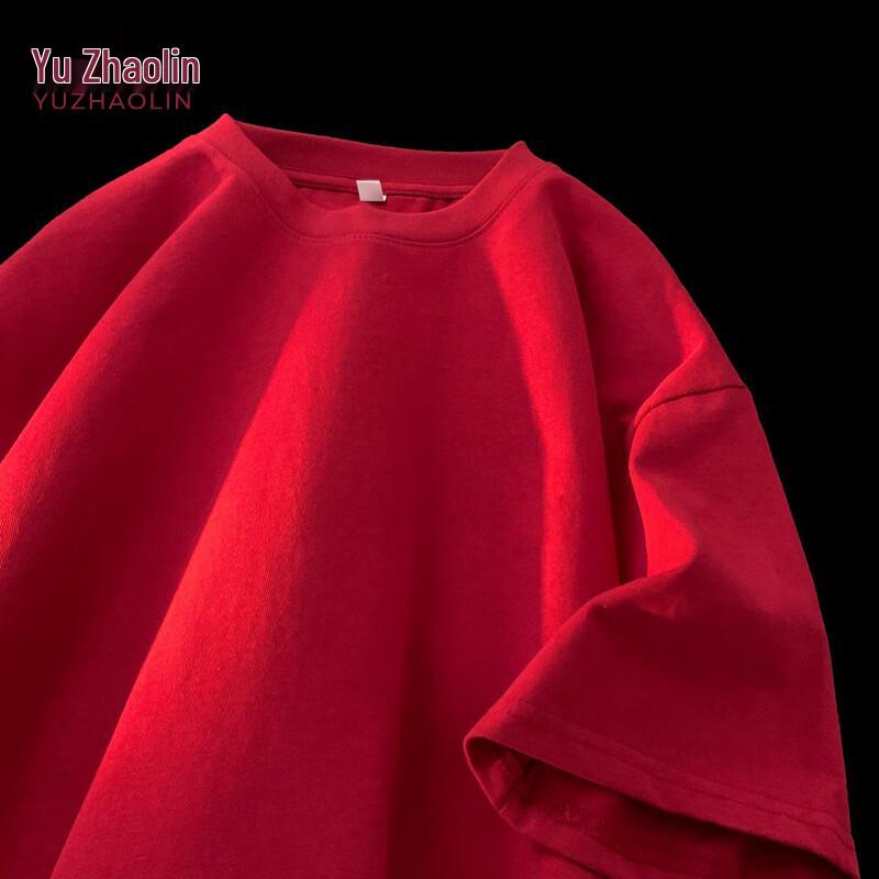 YUZHAOLIN Men s American Minimalist Loose Fit Round Neck Short Sleeve T-Shirt 4XL