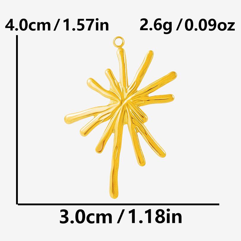 6pcs PVD Real Gold Plated Cherry Strawberry Flower Pendant Stainless Steel Charms For Jewelry Making Bulk Plant Charm Materials