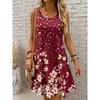 Women's Round Neck Sleeveless Tropical Parrot Print Casual Fun Tank Dresses for Spring Summer