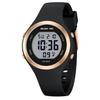 GOLDEN HOUR Waterproof Sports Digital Chronograph Silicone Strap Rose Women's Watch, Gold/Starlight/Milk White.