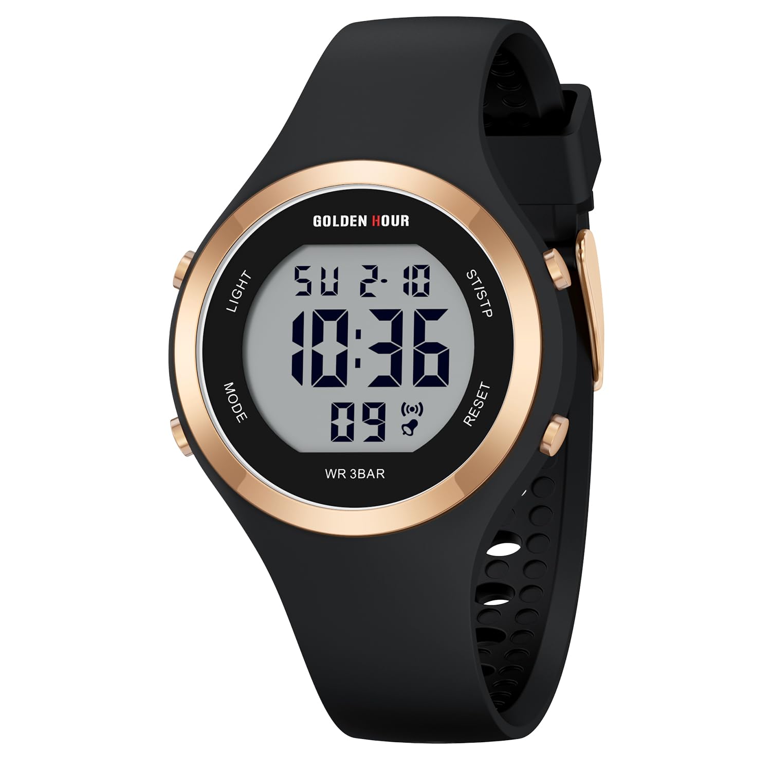 GOLDEN HOUR Women`s Sports Digital Chronograph