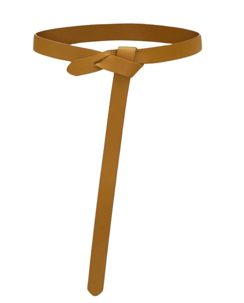 

Элегантный черный кожаный ремень для платьев и блузок с застежкой-вставкой Wide 2CM