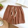 Damen Sommer Pyjama und Strandshorts aus reiner Baumwolle, gewaschen