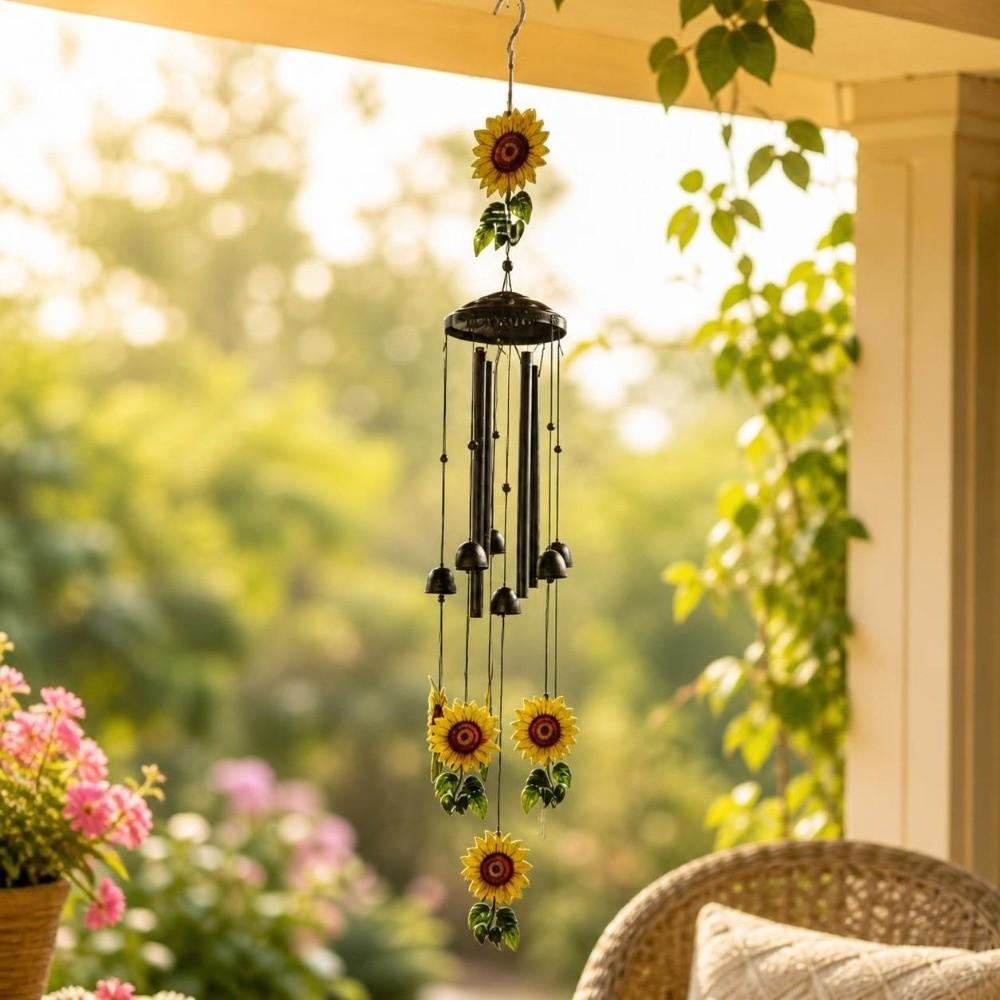 Metal Hummingbird Wind Chime Sunflower Outdoor Wind Catcher Butterfly Wind Chime Outdoor Decor