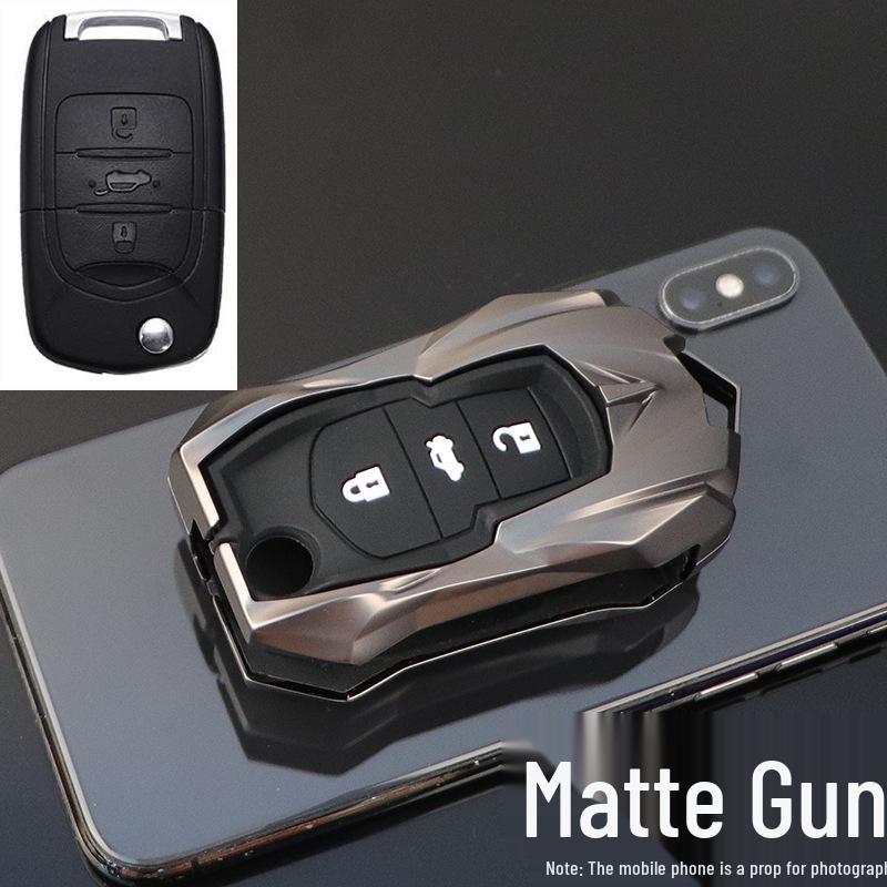 

Wuling Hongguang Mini EV Key Case, Full Wrap Metal Shell Cover for MINI Macaron.