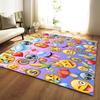 Fun Living Room Carpet Funny Emoji Expression Rug Warm Living Room Bedroom Non Slip Floor Mat Home Decoration