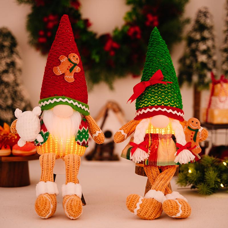 Whimsical Man Gingerbread Lighted Doll With Hanging Legs For Joyful Christmas Decor