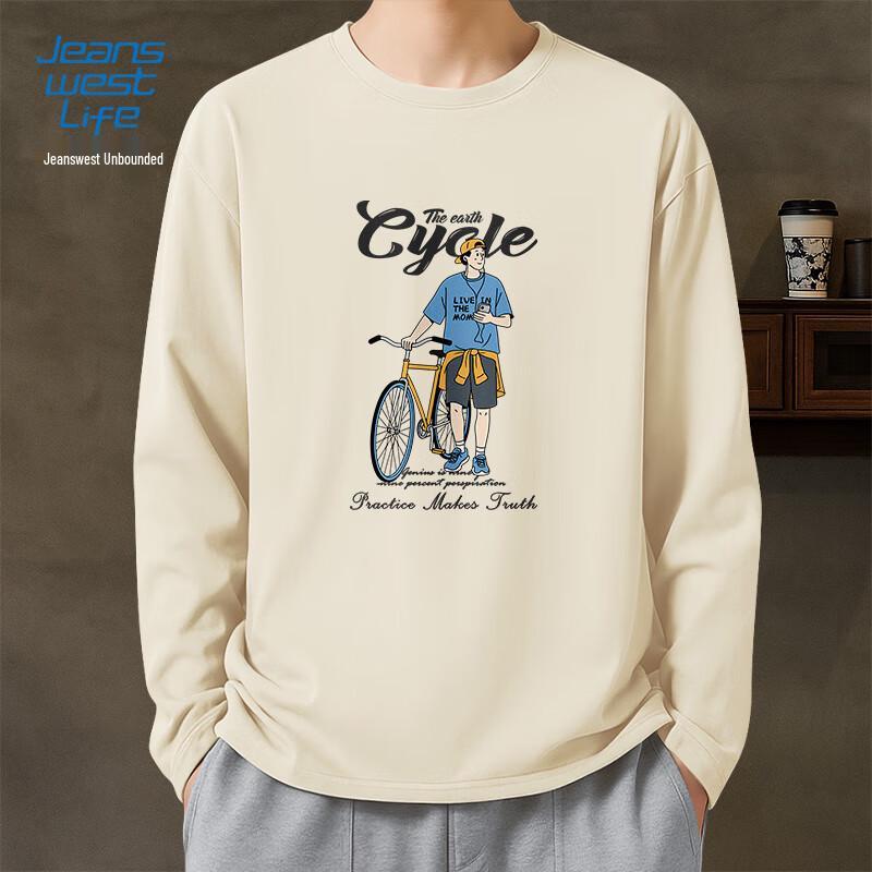 JEANSWEST LIFE Men's Earth Cycle Heavyweight Long-Sleeve T-Shirt