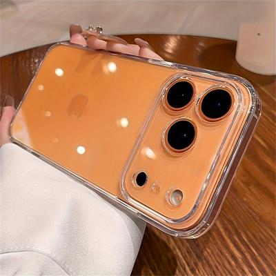Luxury Transparent Soft TPU Phone Case For iPhone 17 16 Pro Max 16 Plus Air Lens Protection Shockproof Clear Cover For iPhone17