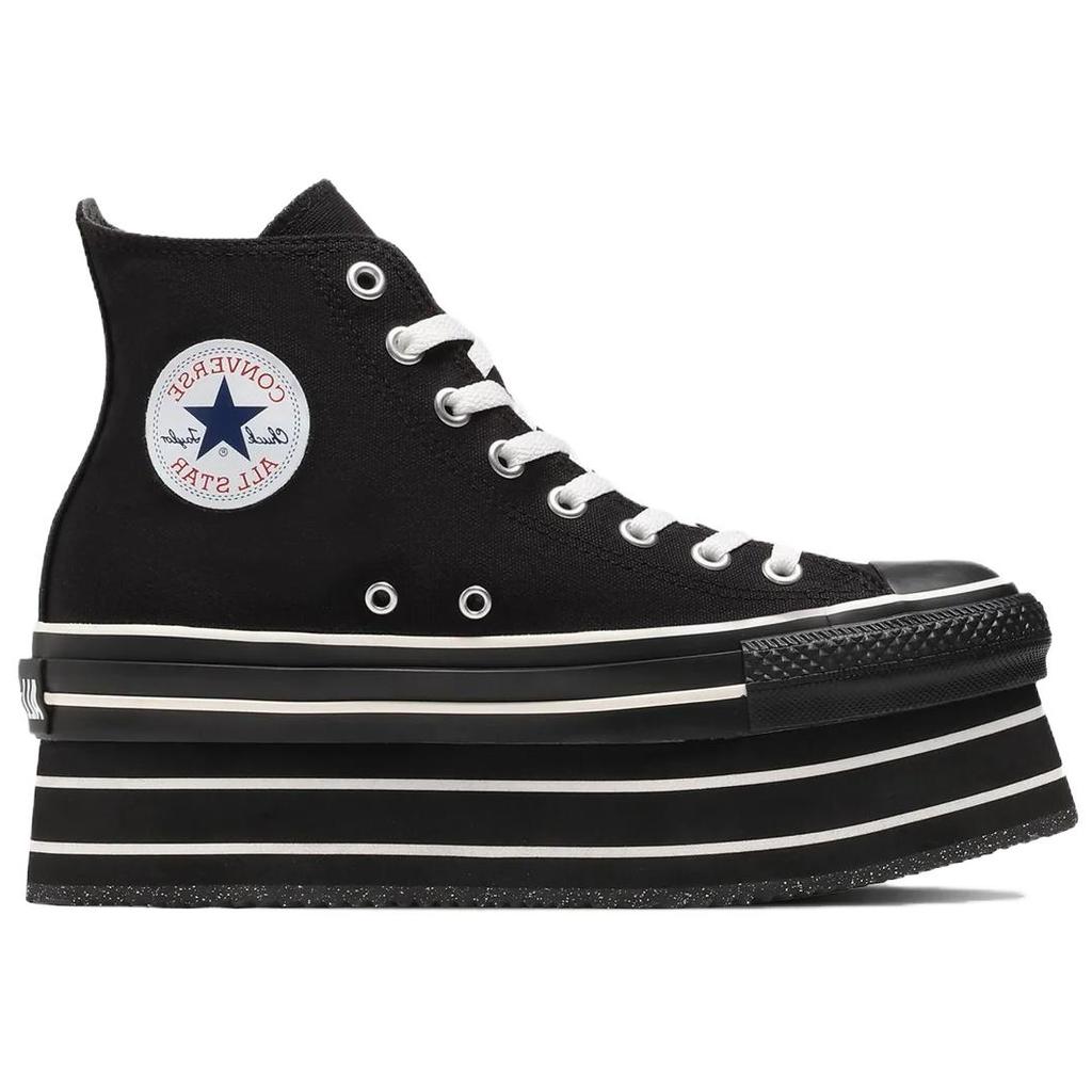 Converse All Star Stage Hi Comfortable Versatile Durable High-Top Canvas Shoes Women sneaker Black 31311660