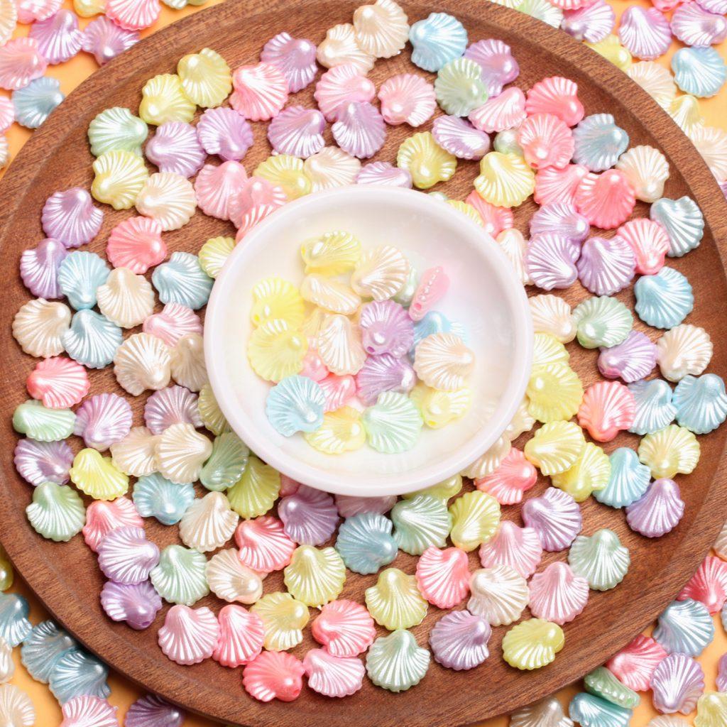 20/30/50PCS Fashion Acylic Bowknots Sunflowers Shells Butterlry Loose Beads For DIY Bracelets Necklace Jewelry Making