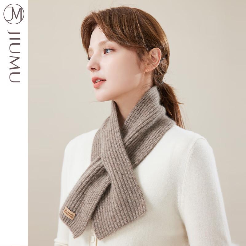 JIUMU Women's Thickened Cross-Over Wool Neck Scarf WH014