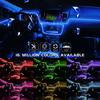 Neon bil LED interiørlys RGB Ambient Light Fiberoptisk sett med APP Trådløs kontroll LED Auto Atmosphere Dekorativ Lampe