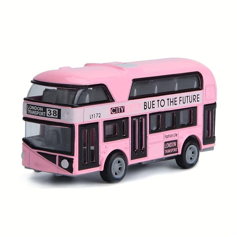 City Bus Sightseeing Double Decker Bus Model Pull Back VehiclesToy Die Cast Pull Back Vehicles Mini Tourist Model Car for Boys