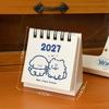 2027 Mini Desk Calendar With Cute Cartoon Prints Portable For Office Home Student Daily Time Management