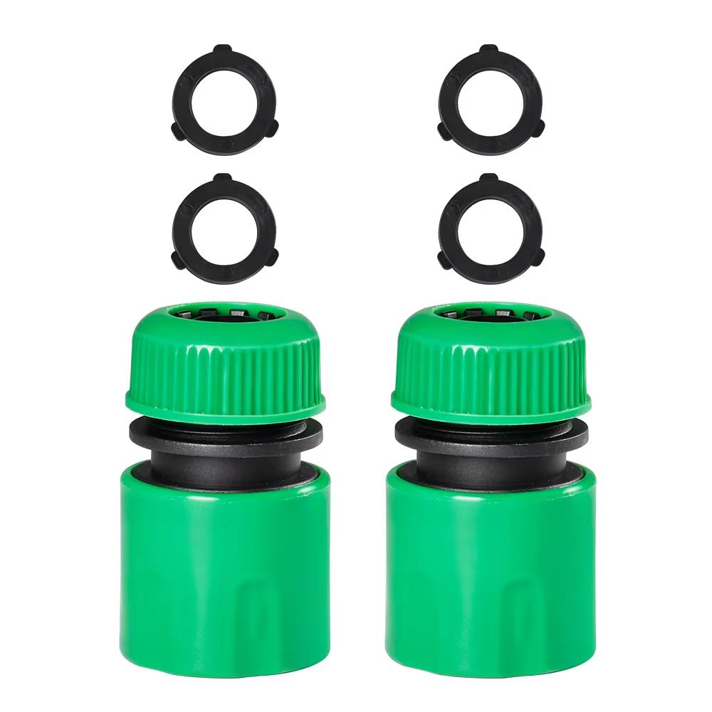 1/2" End Double Male ABS Quick Connector Garden Watering Hose Joint Adapter Extender Set for Pipe Tube