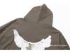 INS HYPE FIVE Kanye West Style Double-Layer Hooded Sweatshirt with Pigeon Print and Cotton Padding
