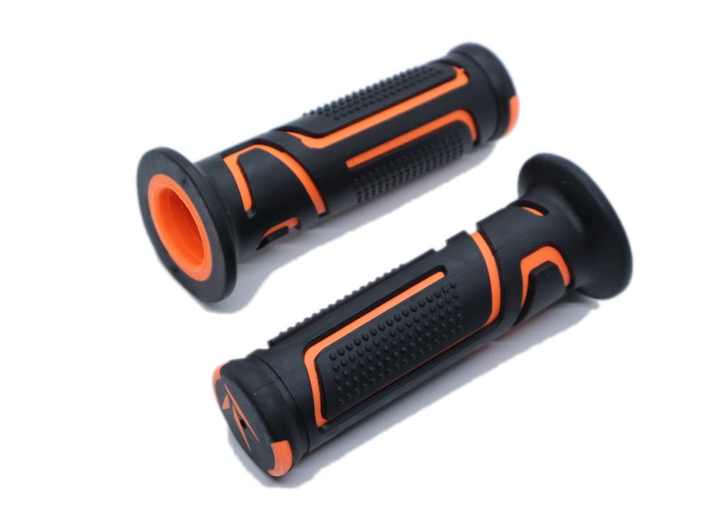 Beatus Bike Handle Grip, 88.6 ft (22.2 m), Universal Use, Left and Right Set, Rubber Color, Colorful (Orange)