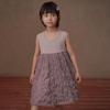 Hacikis Girls' Summer Knit Spliced Princess Vest Dress