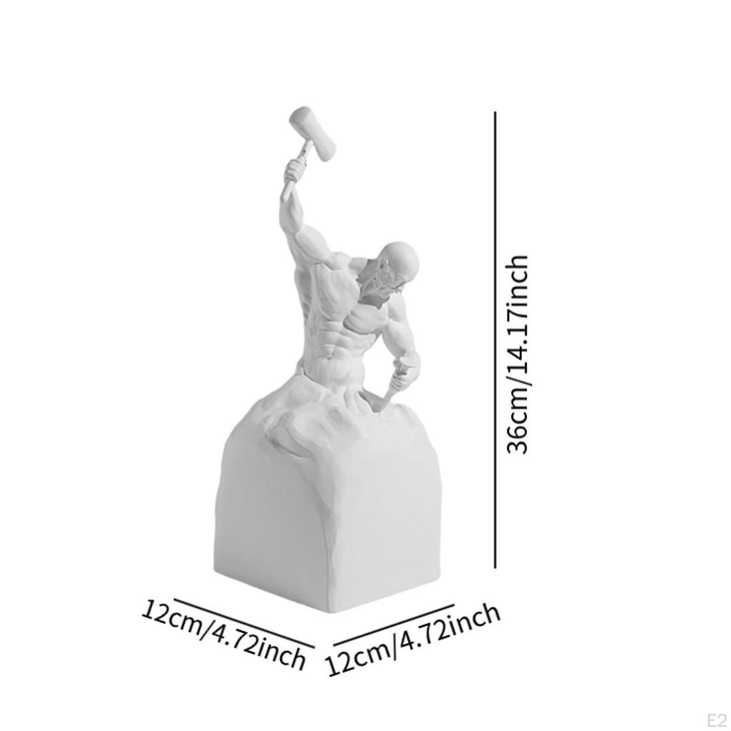 Carved Inspirational Statue, Self-Carved Figurine, Home Decorative Collectible Statue for