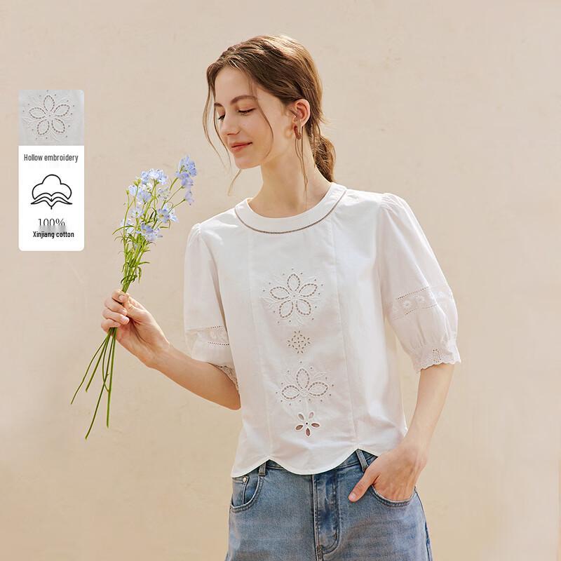 

Хлопковая блузка INMAN с пышными рукавами M