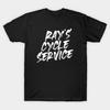 Men Black Print T-shirt Ray'S Cycle Service No-Cut Transfer Paper Print Cotton Tshirt