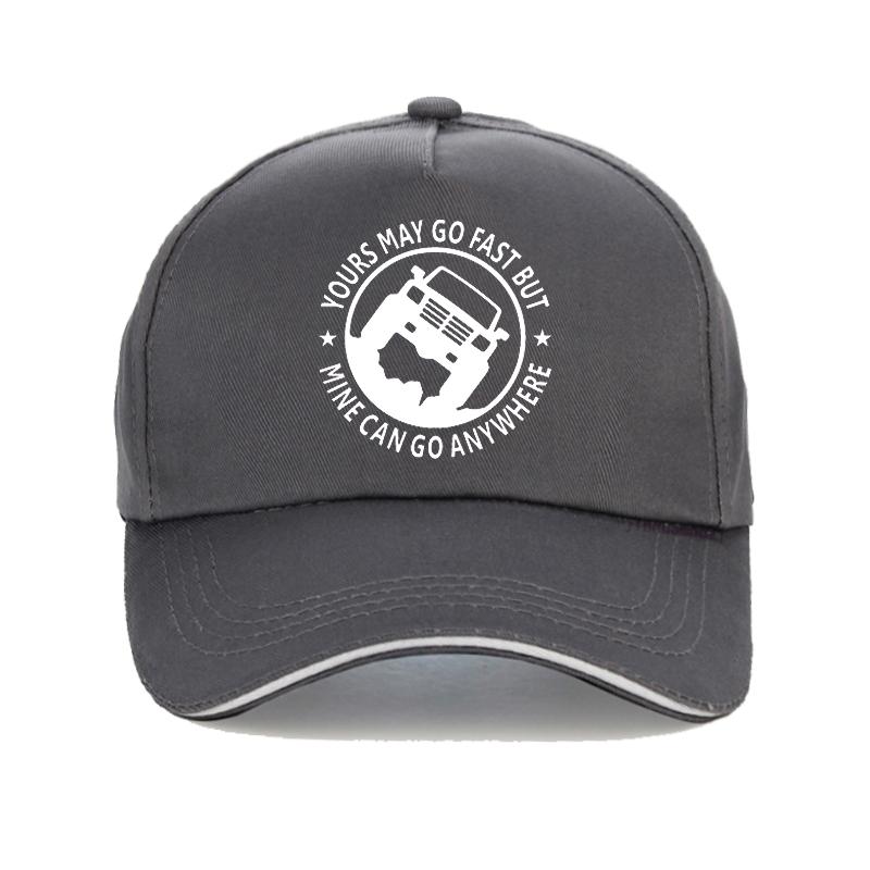 Funny Suv Pickup 4Wd Outdoor Off Road Sun Hat Fashion Print Yours May Go Fast But Mine Can Go Anywhere Men Baseball Cap