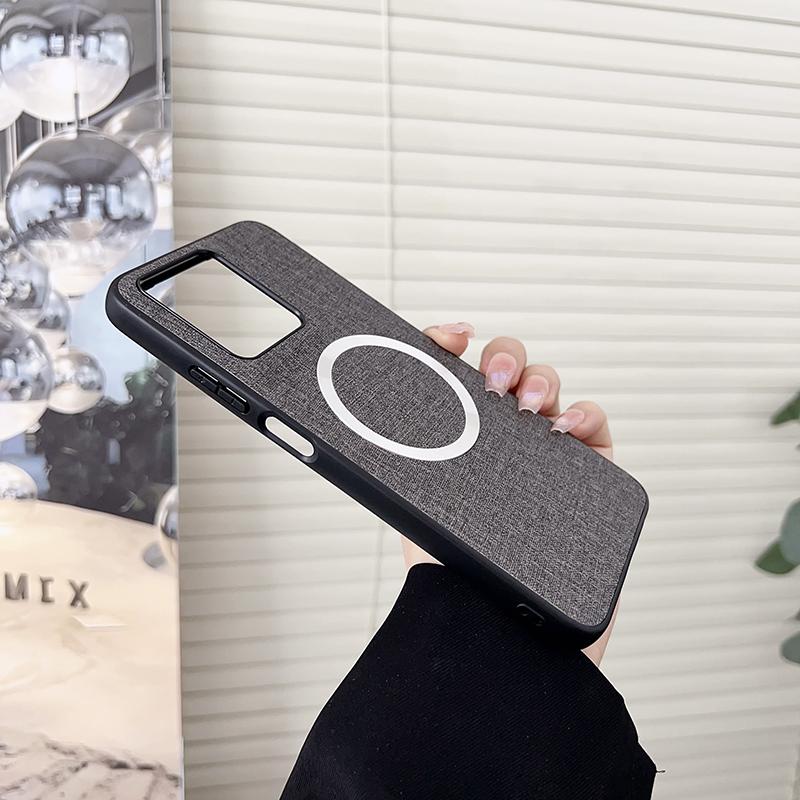 Fabric Cloth Wireless Charging For Magnetic Phone Case For Motorola Moto G Power G Soft Back Cover