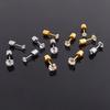Stainless Steel Stud Earrings with Four-pronged Zirconia - Stylish and Simple, Perfect for Both Men and Women As Personalized Small Earrings.