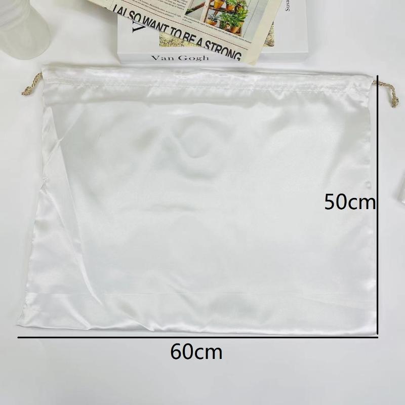 Silk Cloth Dust Bags Fashion Dustproof Travel Drawstring Pouch Thick Dust Cover Storage Bags Handbags