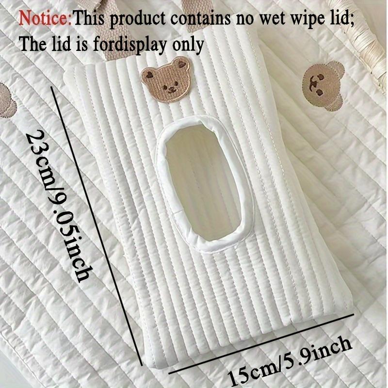 1pc Cute Cartoon Animal Fabric Tissue Holder, Portable Pull-Out Wet Tissue Storage Bag with Handle, Suitable for Car and Travel Use