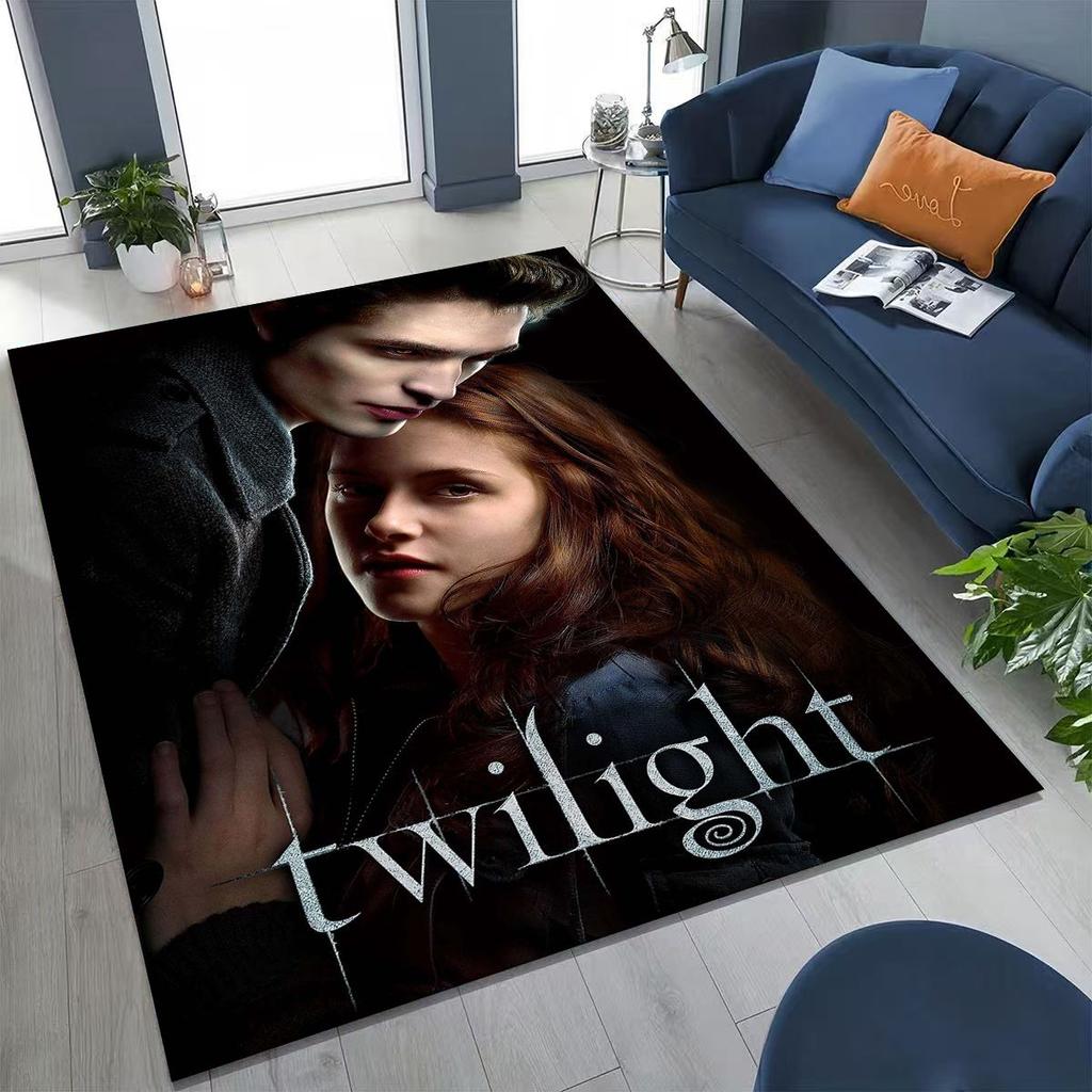 New Twilight Saga Isabella Edward Art Rug for Bedroom Living Room Sofa Home Doormat Decor, Large Kids Non-slip Floor Mat
