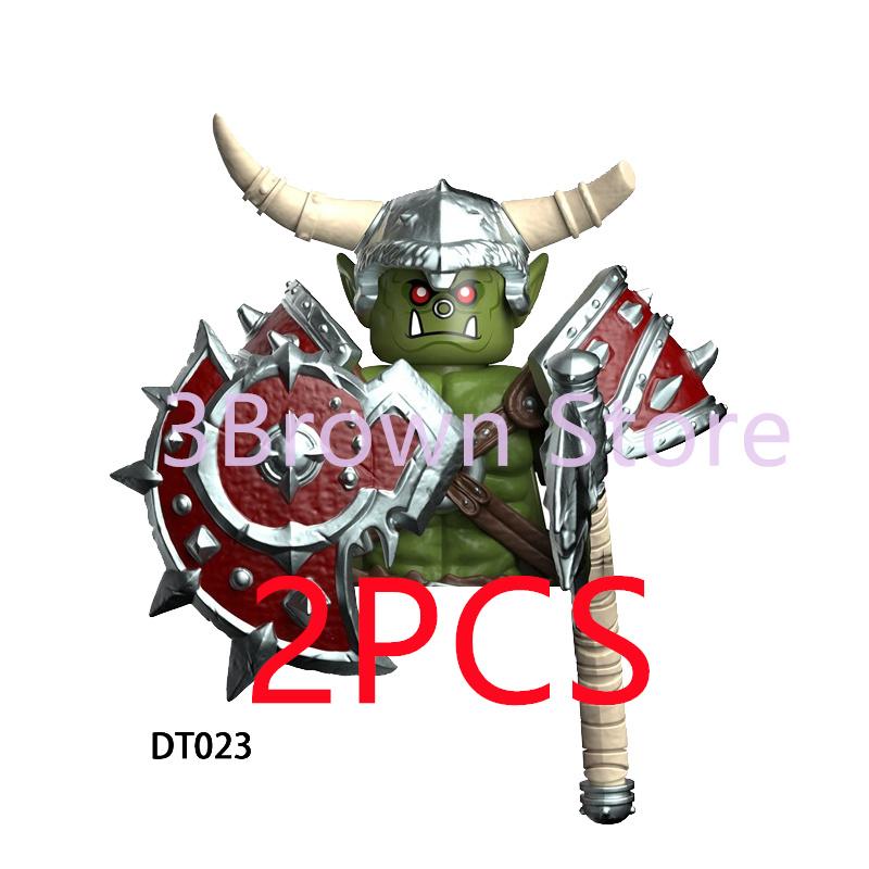 Medieval Building Blocks Accessories MOC Castles Dragon Knights Army Soldiers Warrior Helmets Shields Armors Axes Toy Gift S038