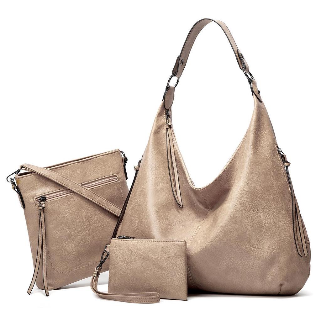 Women's 2023 Autumn/Winter Tote: Large Capacity Soft Leather Shoulder Handbag with Mother-and-Child Design