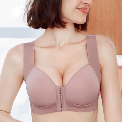Dámská bezešvá podprsenka Push Up tílka s předním zapínáním