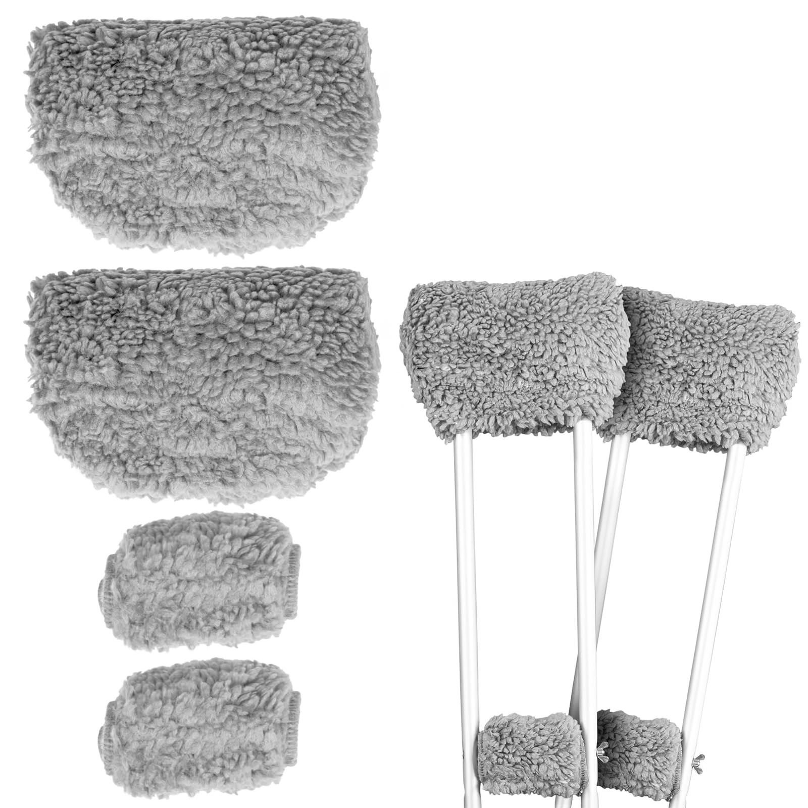 

RICISUNG Crutch Covers, Thick Cushion Armpit Pad Covers, 4-Piece Set (For 2 Crutches), Crutch Pads, Underarm, Washable