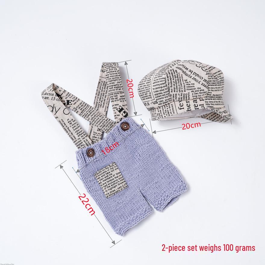 Newborn Photography Outfits: Baby Suspender Clothes for 100-Day and Full Moon Photos