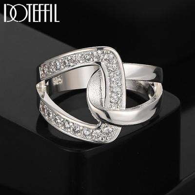 925 Sterling Silver Fashion  Ring Charm Wedding Jewelry