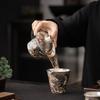 Su's Ceramic Gilded Silver Ink Dragon Gaiwan Tea Set