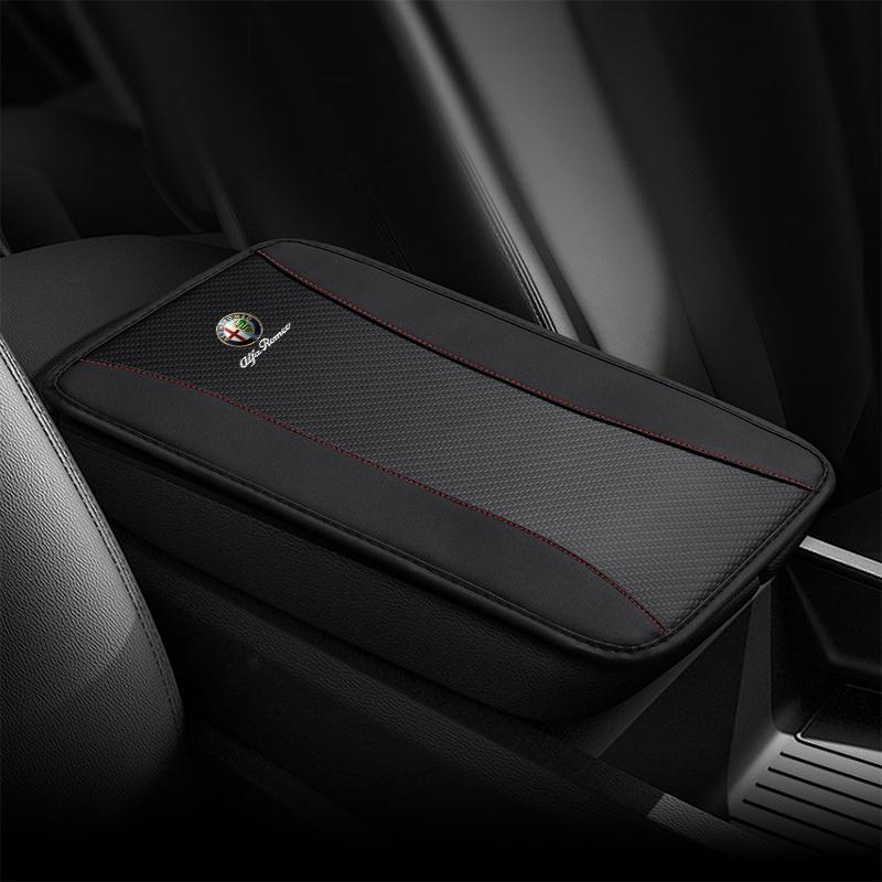 

For Alfa Romeo Car Armrest Mat Fashion Arm Rest Cushion For Alfa Romeo Giulia Stelvio Giulietta 156 159 147 Mito Tonale Brera D чёрный