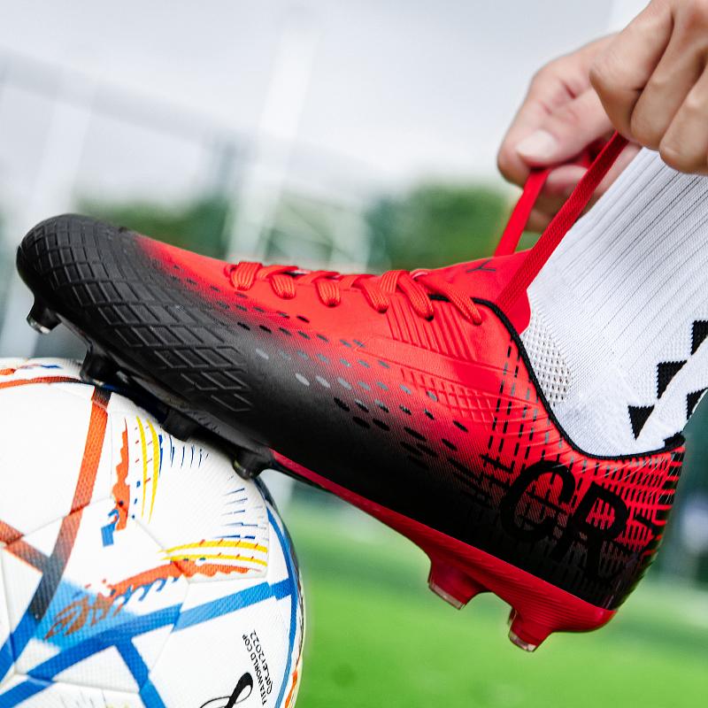 Professional Soccer Shoes Men Outdoor Low-Top Sports Football Boots Boots Ag/Fg Long Spikes Artificial Grass Training