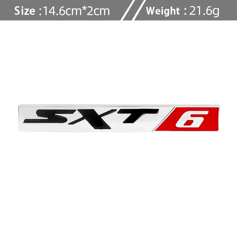 

1Pc 3D Metal Sxt6 Sxt8 Badge Emblem Stickers For Ram Caliber Journey Sxt8 Sxt6 Srt6 Srt8 Caravan Car Styling Accessories
