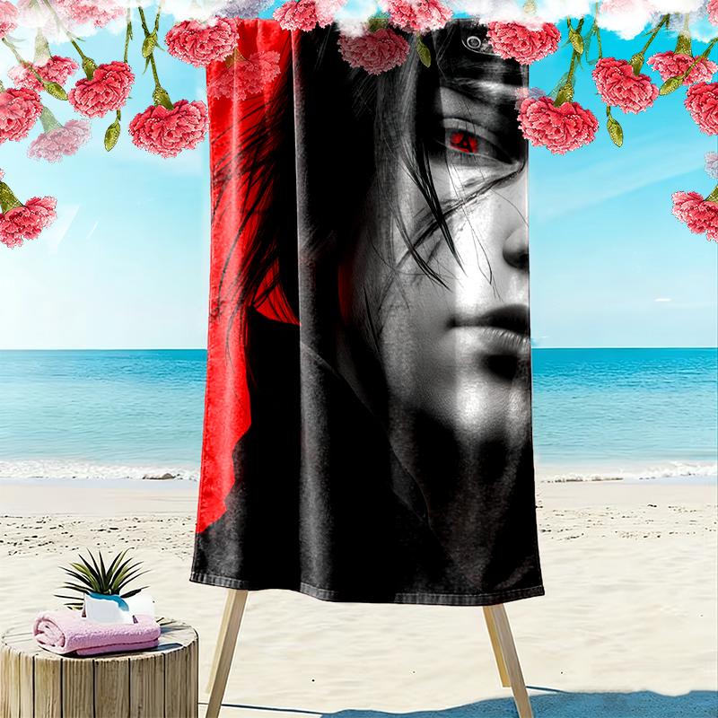 1pc naruto Beach Towel Ideal Birthday Gift For Family, A Vibrant Beach Towel Suitable for Outdoor Activities