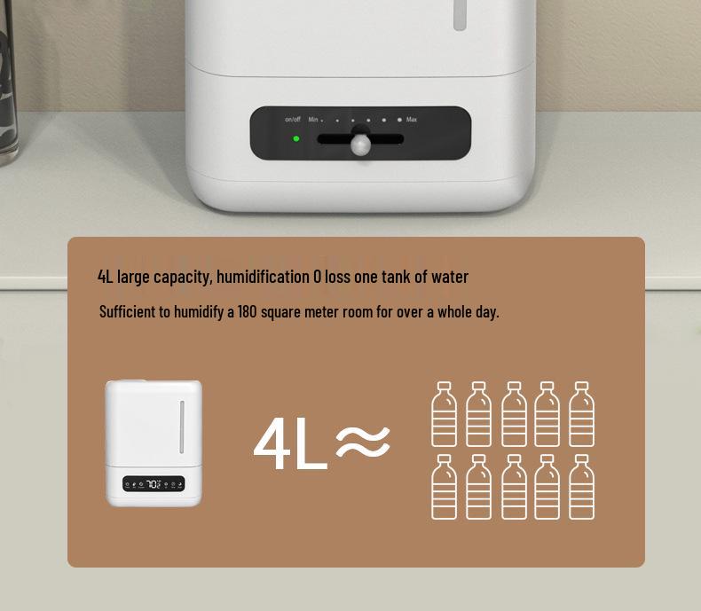 Smart Silent Humidifier: Large Capacity, Aromatherapy, Air Purifier, Bedroom, Constant Humidity, High Mist Output