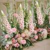 with Leaves Shyacinth Rattan Long Stem Silk Flower 3D Delphinium  Photo Props